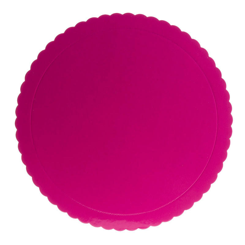 PLATEAU DENTELLE ROND FUCSIA Ø 35 CM H 3 MM