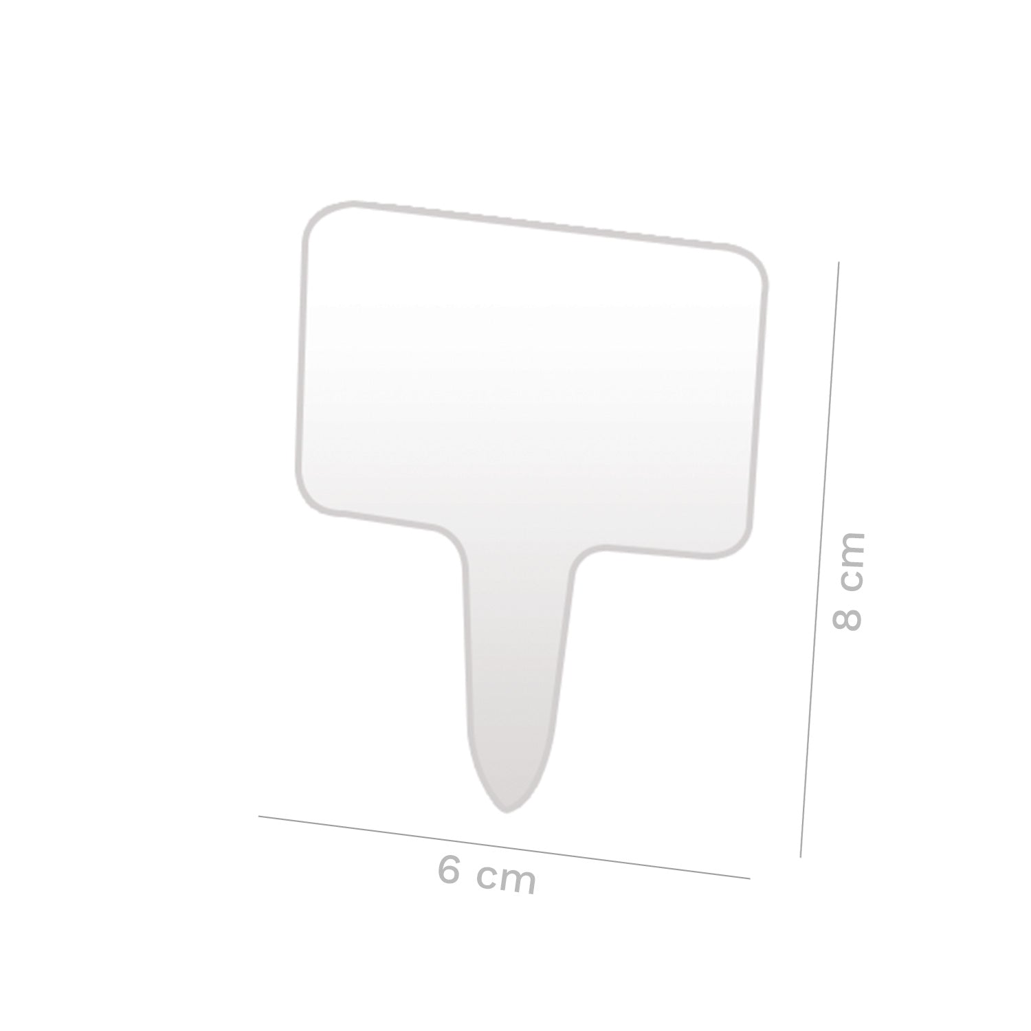 PLASTIC SQUARES PRICE TAG HOLDER 6X8CM