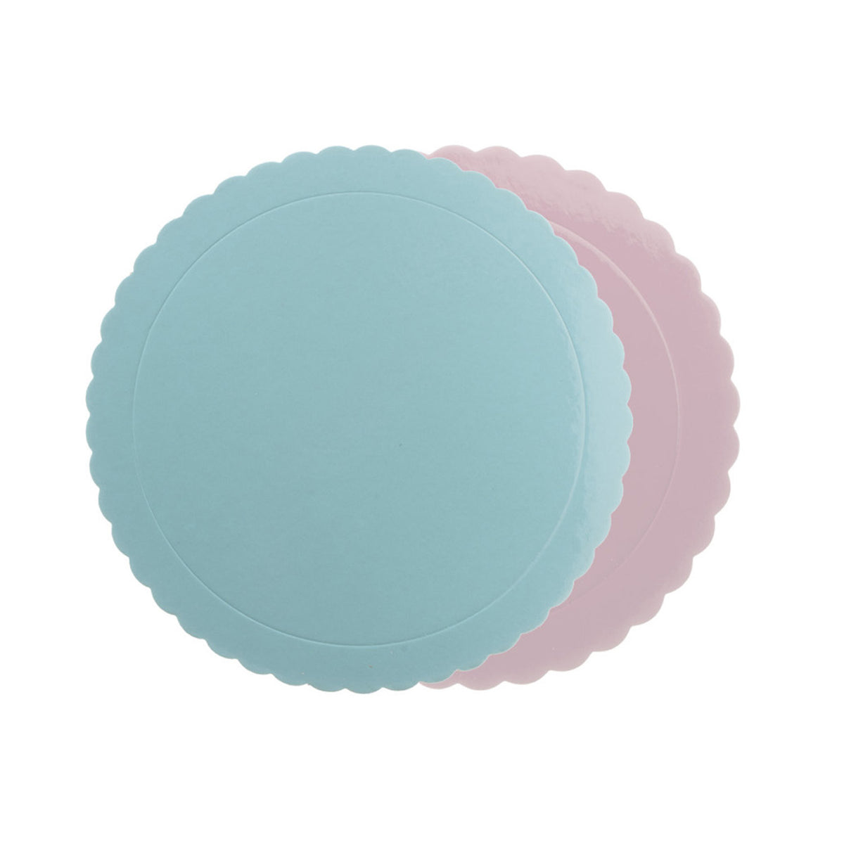 PLATO REDONDO PARA TARTA ONDULADO AZUL / ROSA 3MM Ø 35CM