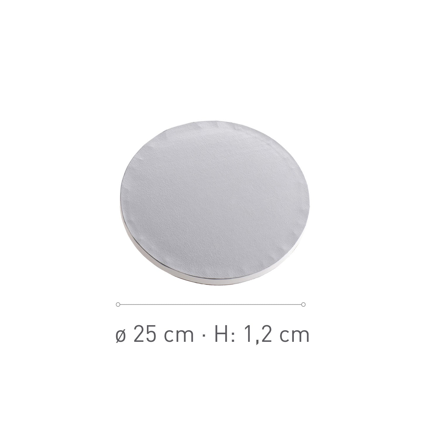 BASE PARA BOLOS REDONDA BRANCO Ø 25CM H1.2CM
