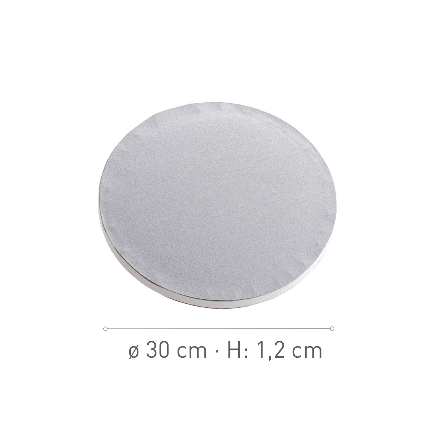 BASE DE TARTA REDONDA BLANCA Ø 30CM H1.2CM