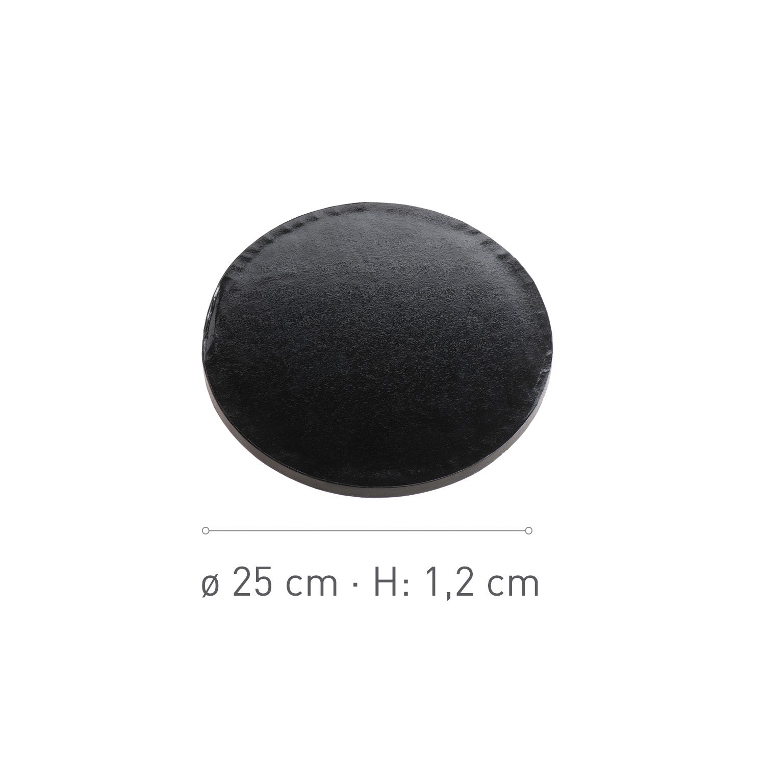 BASE PER TORTA ROTONDA NERA Ø 25CM H1.2CM