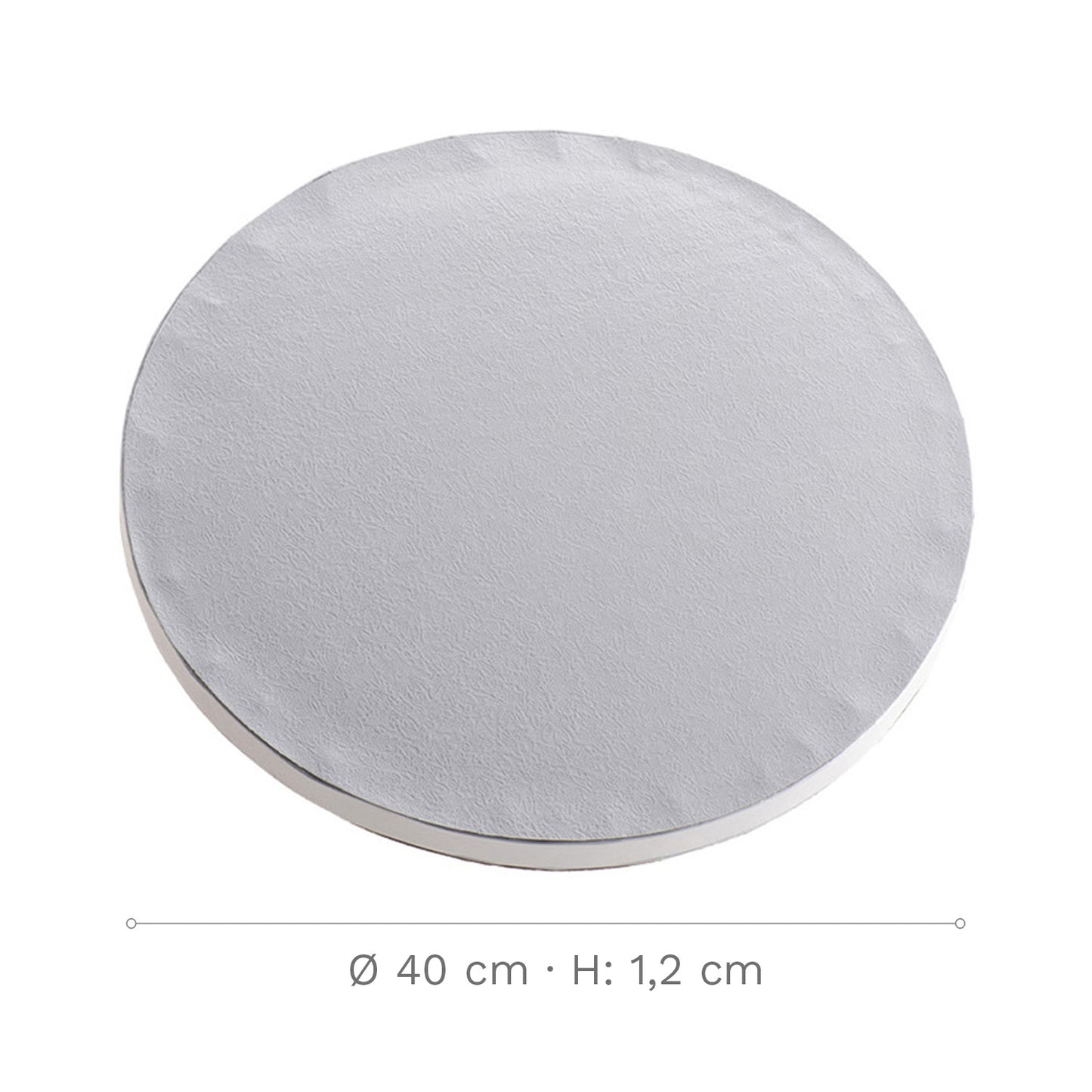 BASE DE TARTA REDONDA BRANCO 40CM H1.2CM