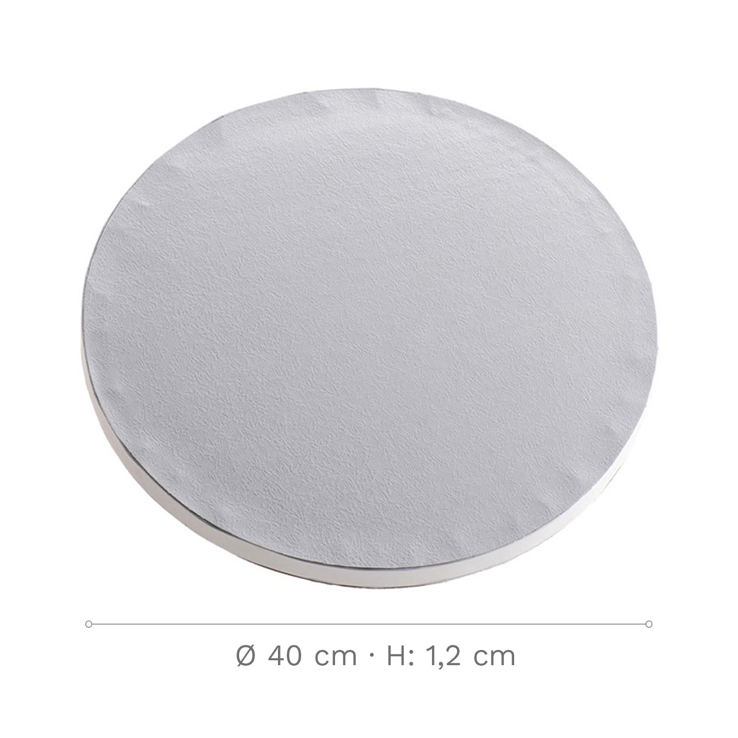 BASE DE TARTA REDONDA BRANCO 40CM H1.2CM