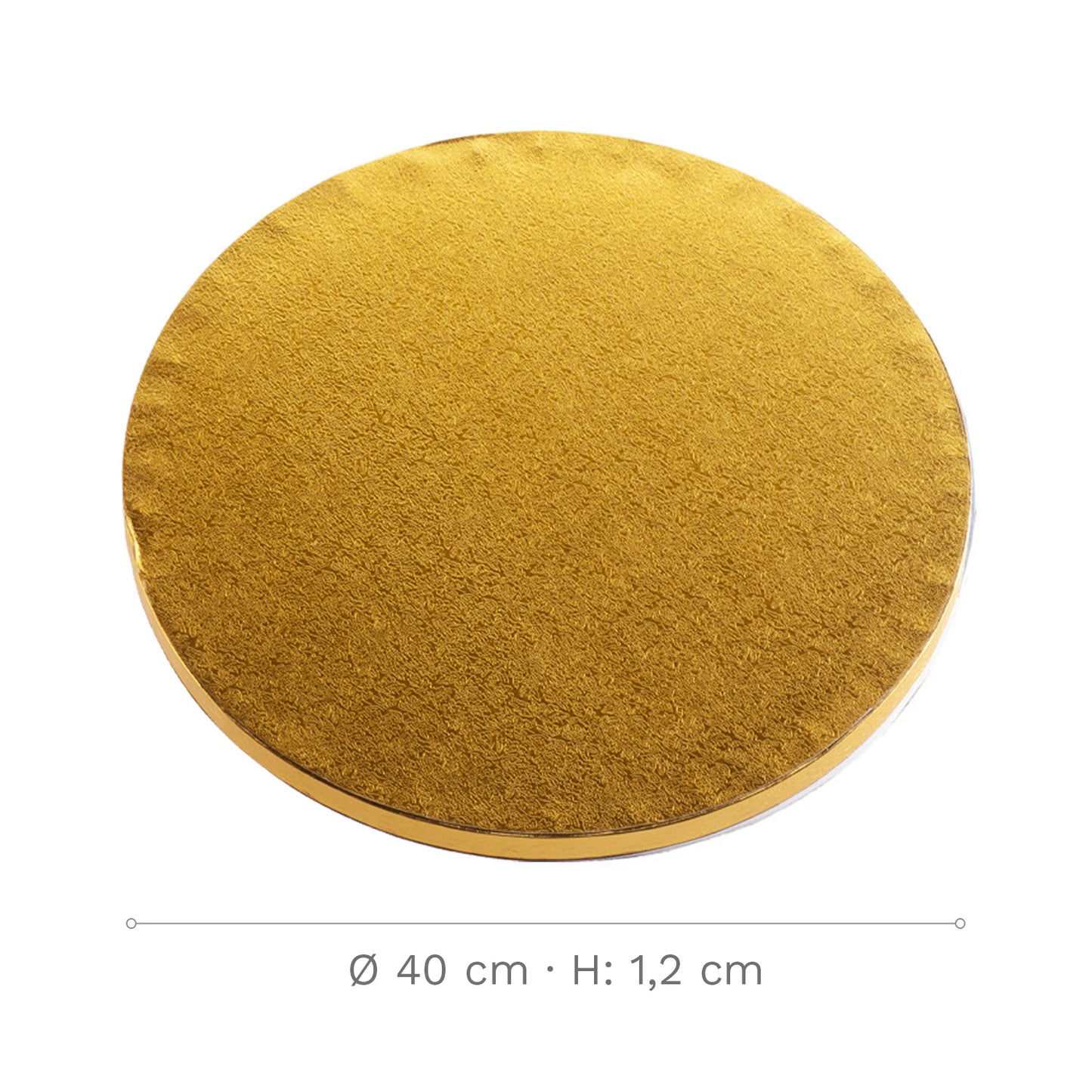 BASE DE TARTA REDONDA DORADA Ø 40CM H1.2CM