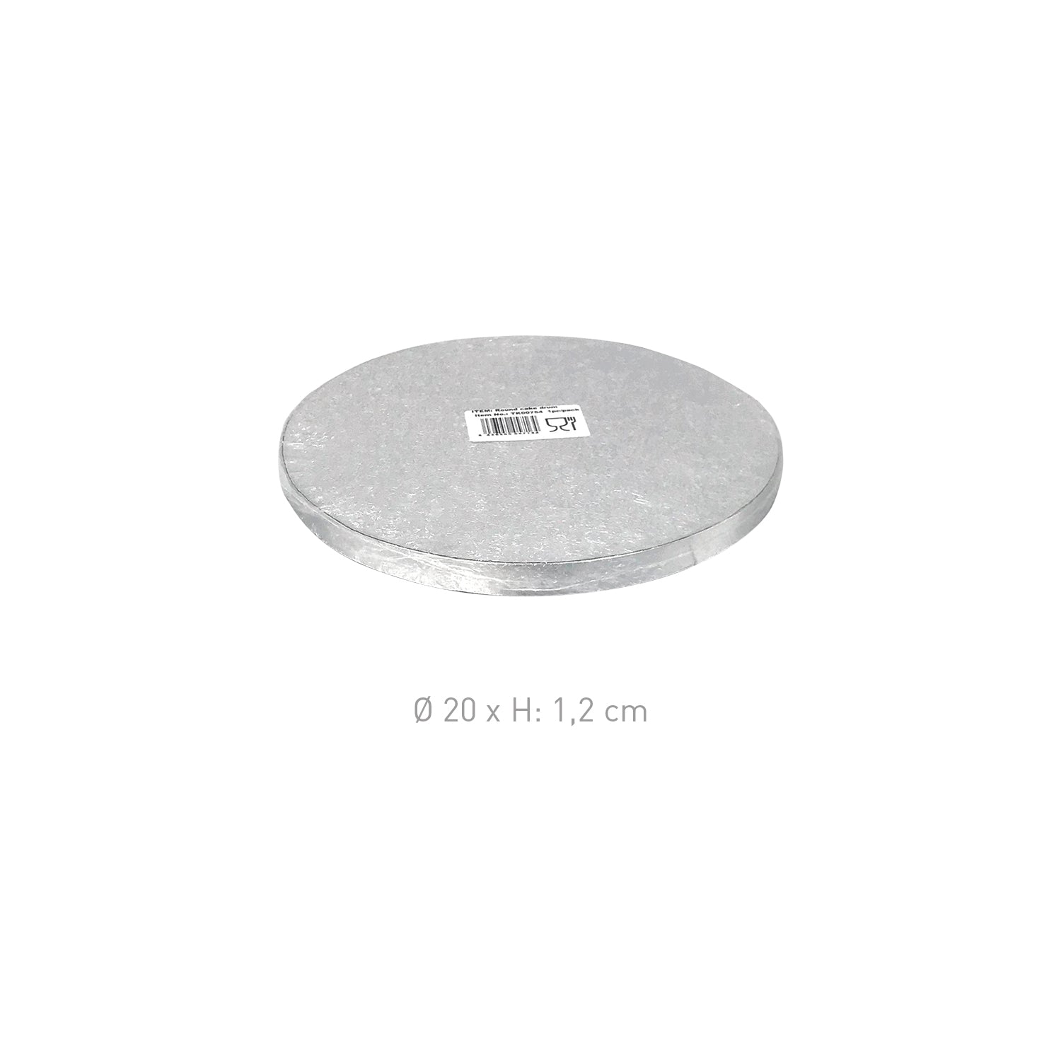 BASE TORTA ROTONDA ARGENTO Ø 20CM H1.2CM