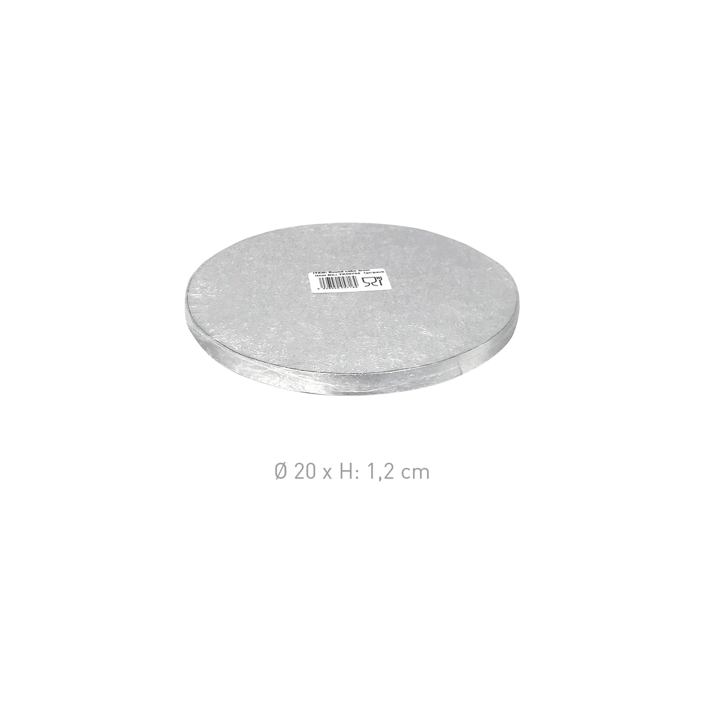 BASE TORTA ROTONDA ARGENTO Ø 20CM H1.2CM