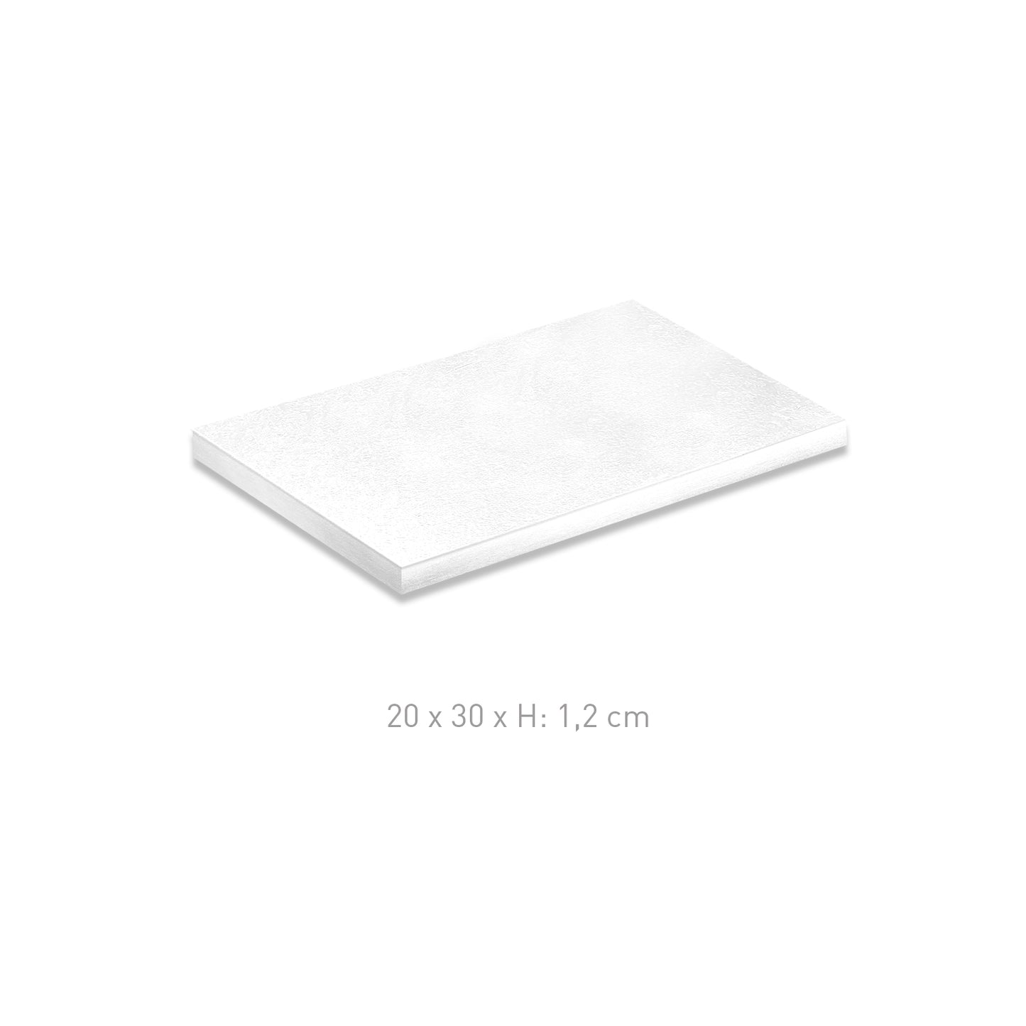 BASE DE TARTA RECTANGULAR BLANCA 20X30X H1.2CM