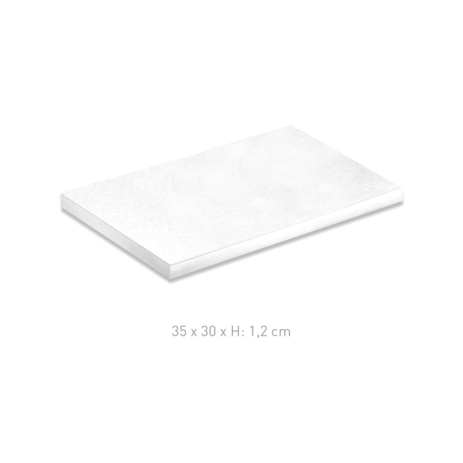 RECTANGULAR CAKE BASE WHITE 35X30 H1.2CM