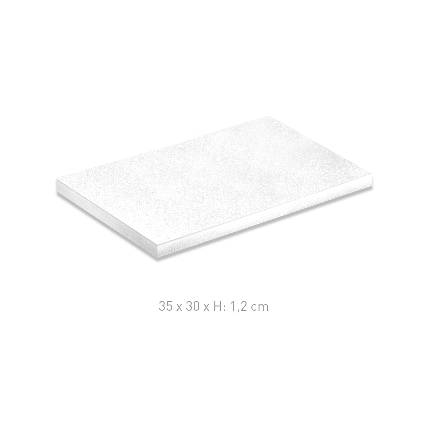 BASE DE BOLO RECTANGULAR BRANCA 35X30 H1.2CM