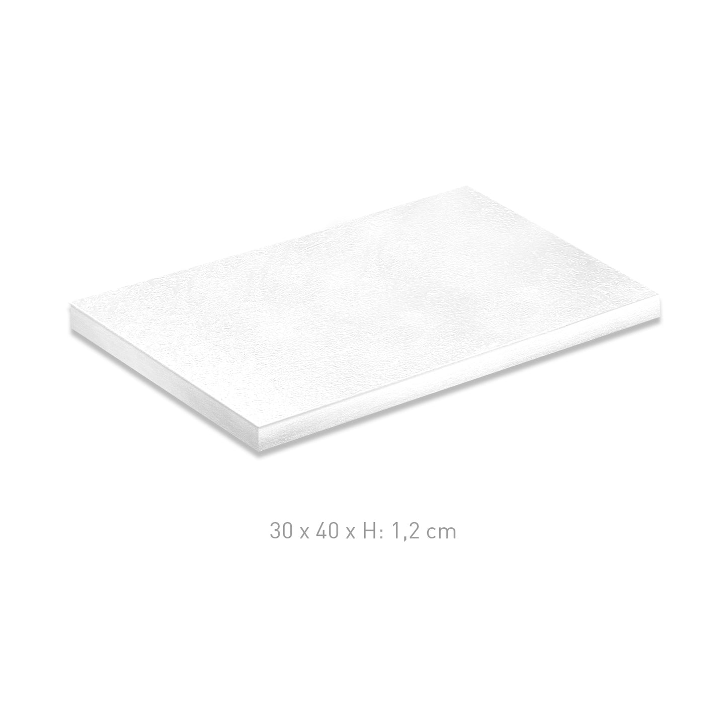 SOCLE RECTANGULAIRE BLANC 30X40CM H1.2CM