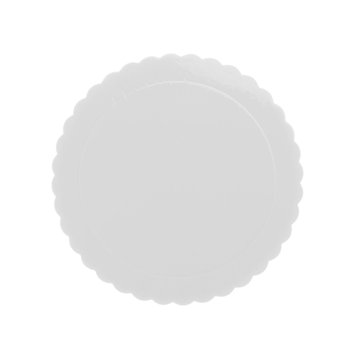 PLATO REDONDO PARA TARTA ONDULADO BLANCO 3 MM 20 CM