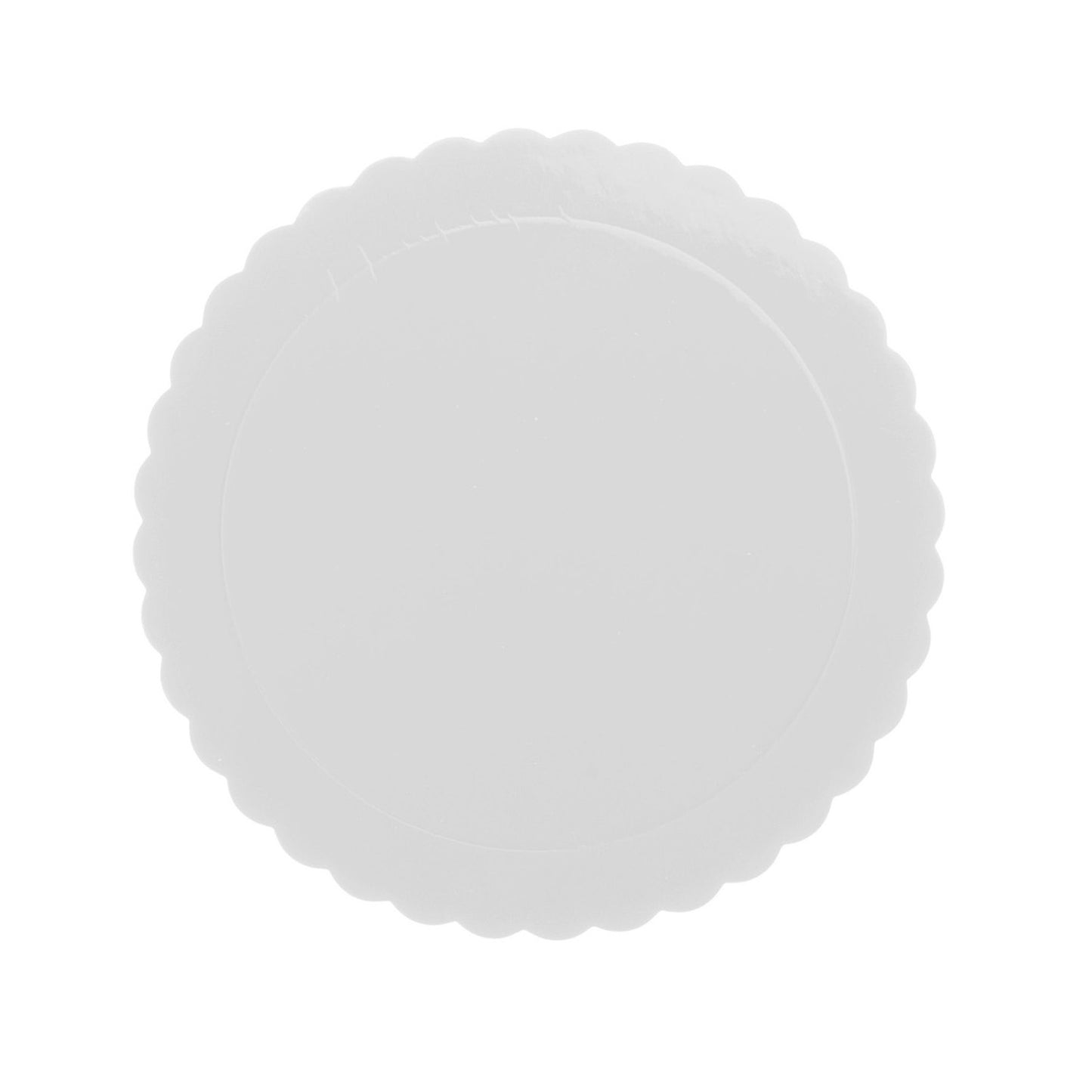 PLATO REDONDO PARA TARTA ONDULADO BLANCO 3 MM 25 CM