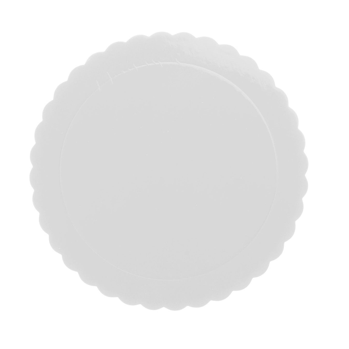 PLATO REDONDO PARA TARTA ONDULADO BLANCO 3 MM 30CM