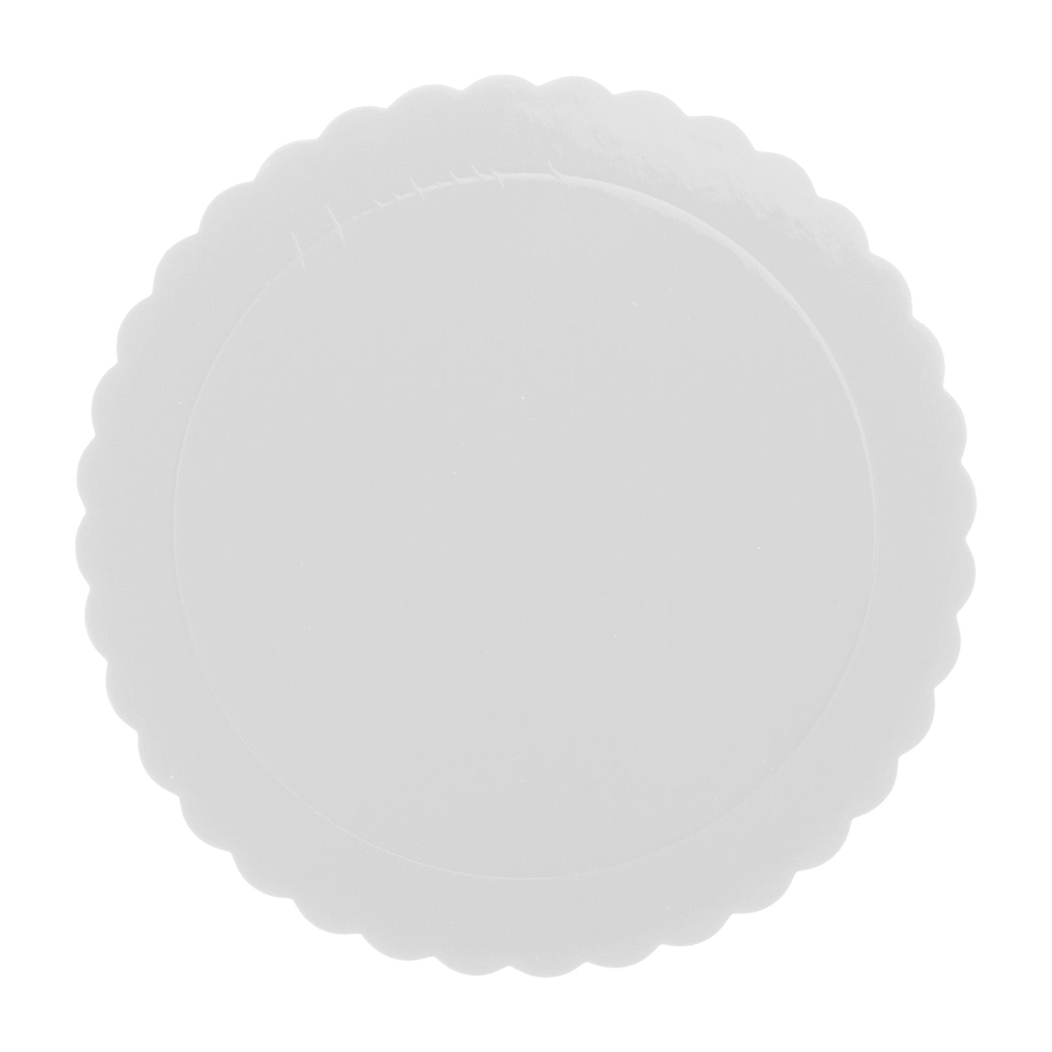 PLATO REDONDO PARA TARTA ONDULADO BLANCO 3 MM 35CM