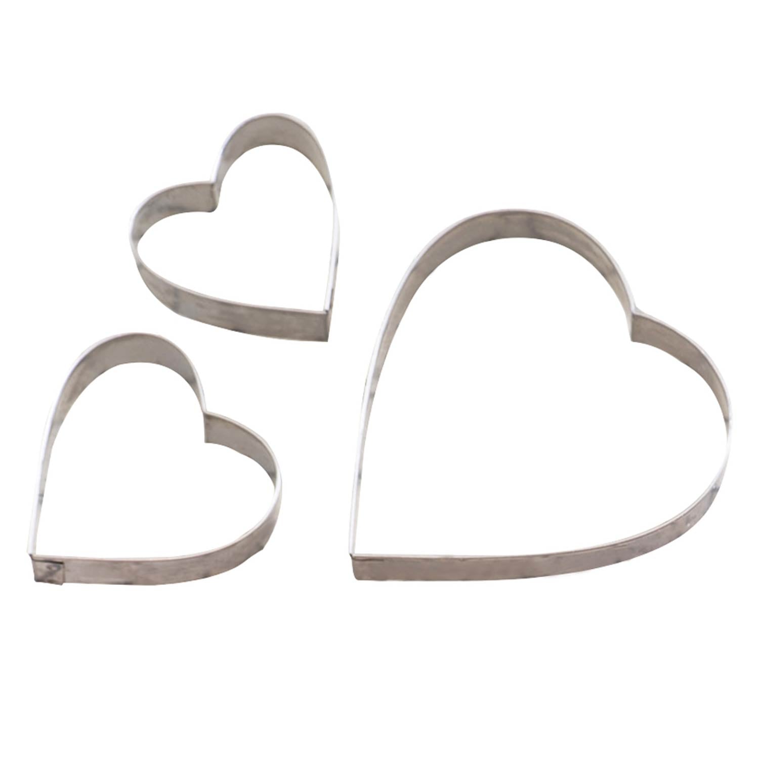 CORTAPASTA ACERO INOX FORMA DE CORAZÓN 7 PIEZAS SURTIDAS 3,5 - 8,5 CM
