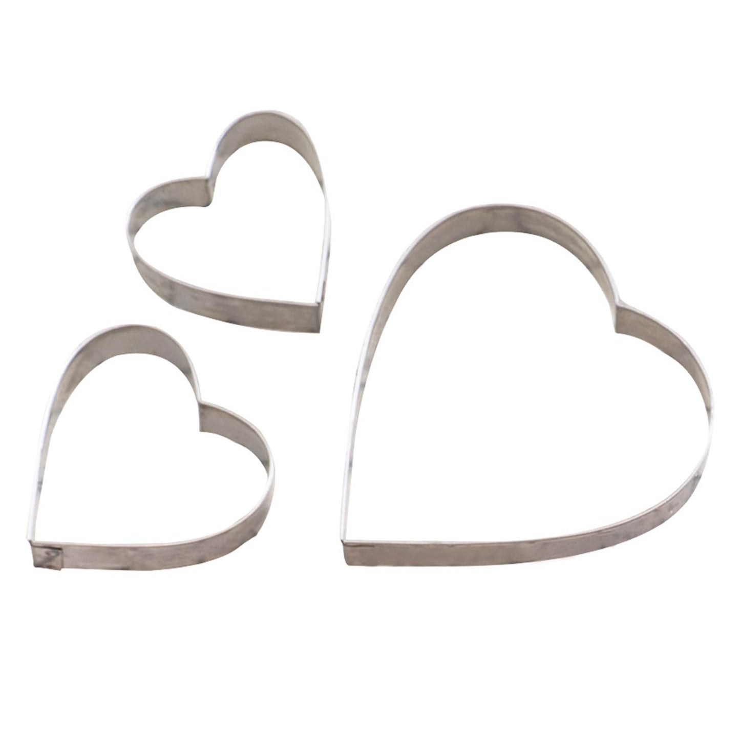CORTAPASTA ACERO INOX FORMA DE CORAZÓN 7 PIEZAS SURTIDAS 3,5 - 8,5 CM