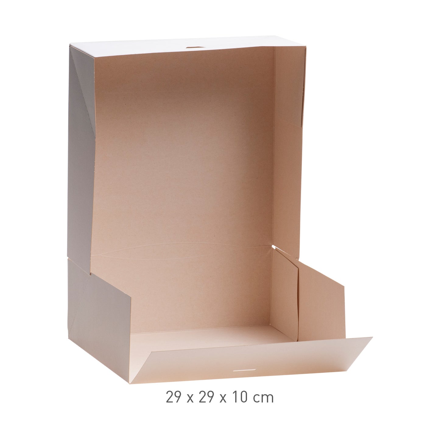 CAJA TARTA BLANCA CARTÓN 29X29X10CM