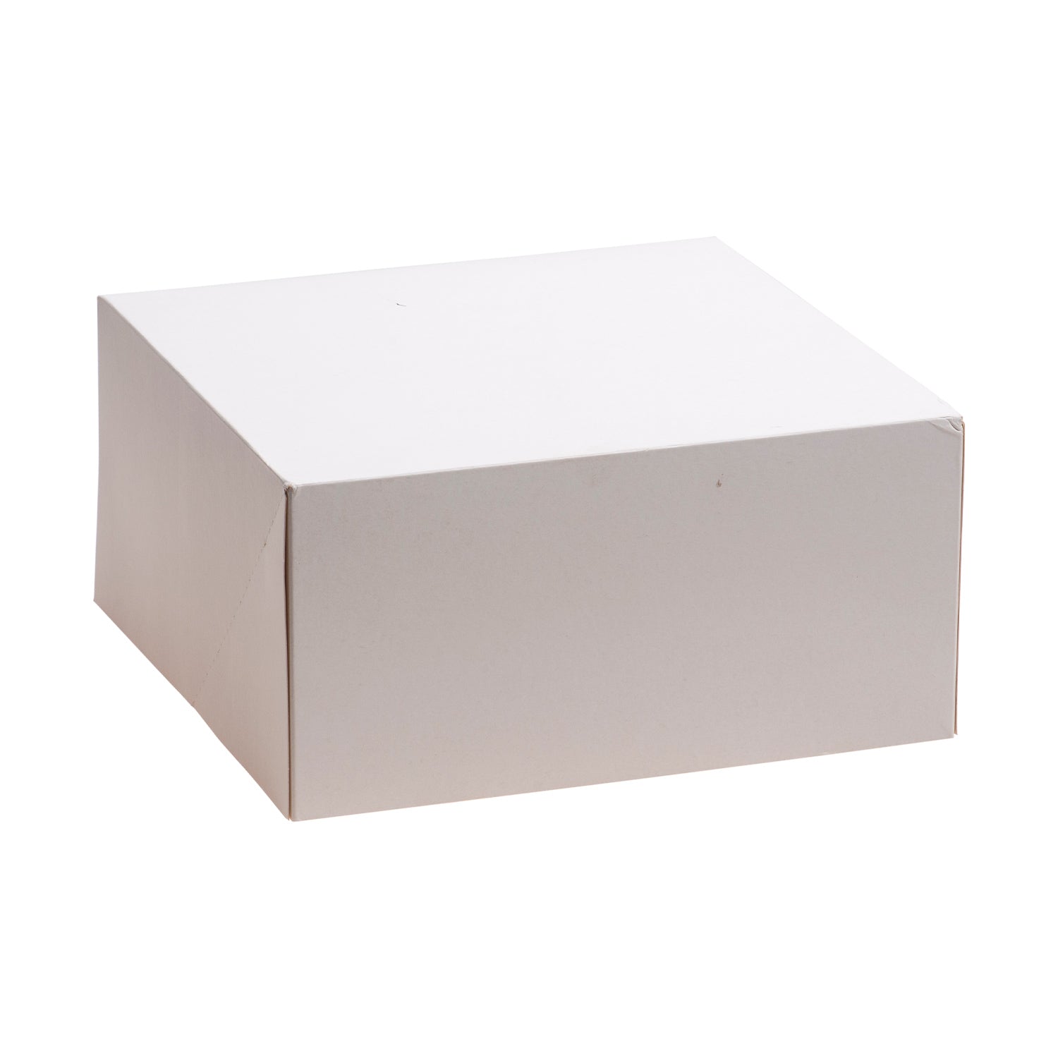 WHITE CAKE BOX CARDBOARD 26X26X13CM