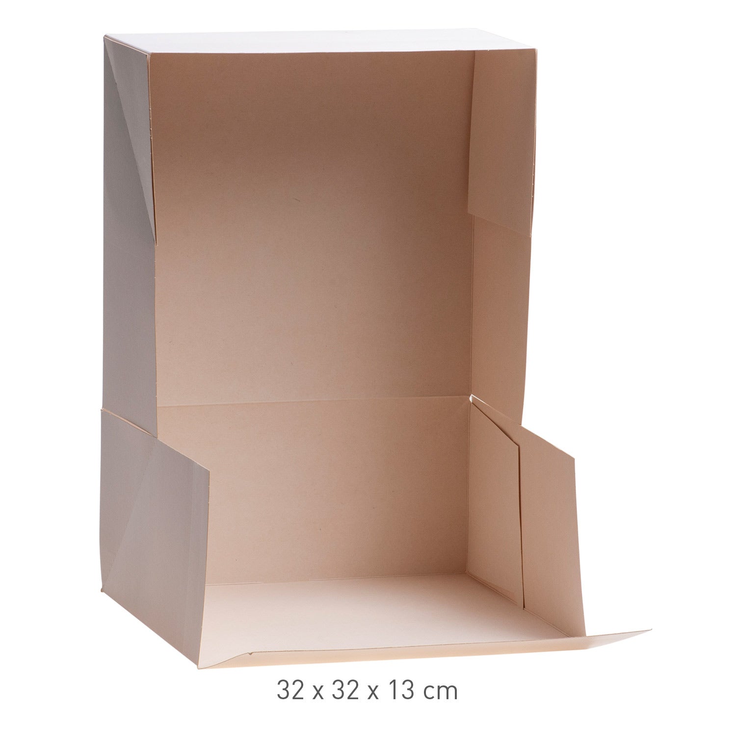 CAIXA PARA BOLOS EM CARTÃO BRANCO 32X32X13CM