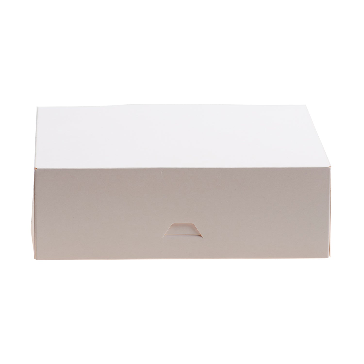 CAIXA PARA BOLOS EM CARTÃO BRANCO 28X28X8CM