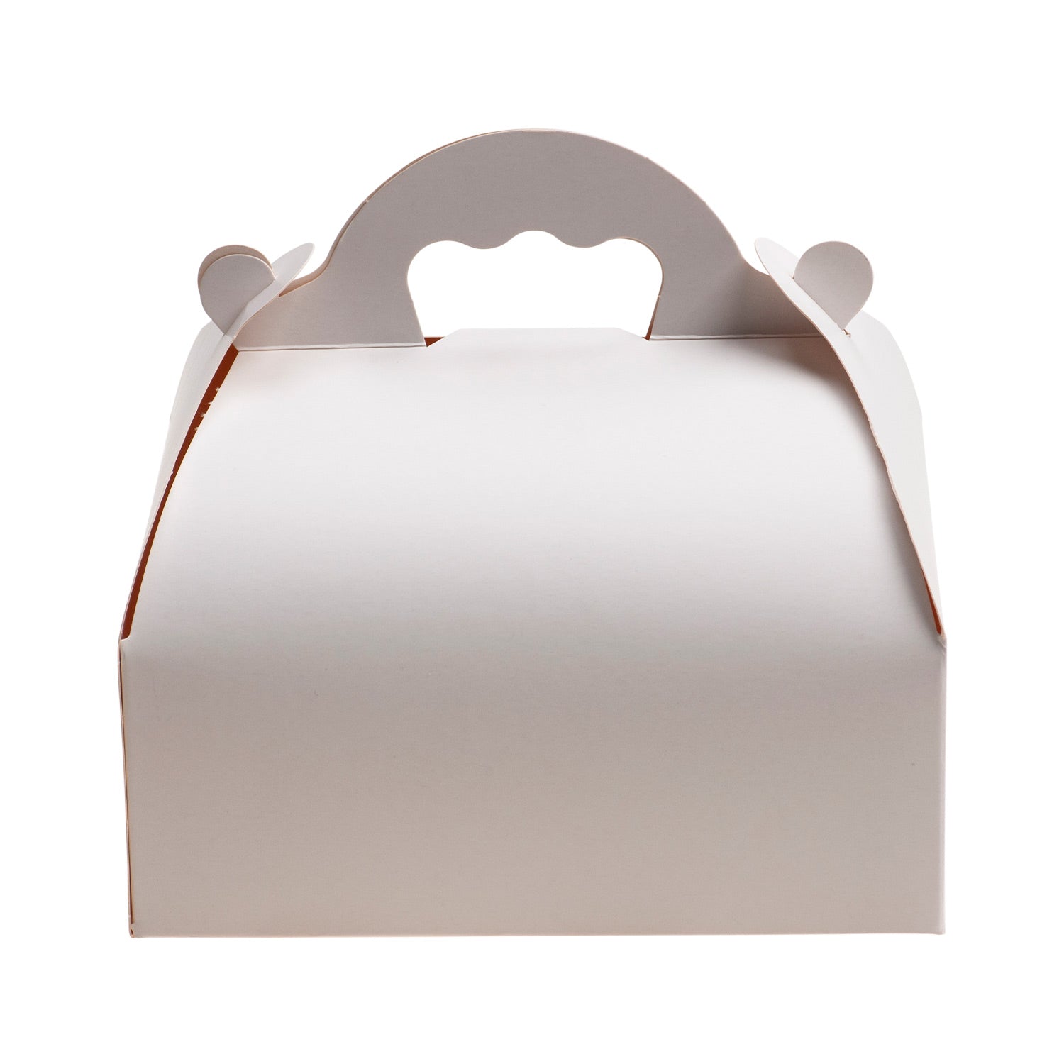 CAJA BLANCA CARTÓN CON ASAS DE PASTELERÍA 16X18X7CM