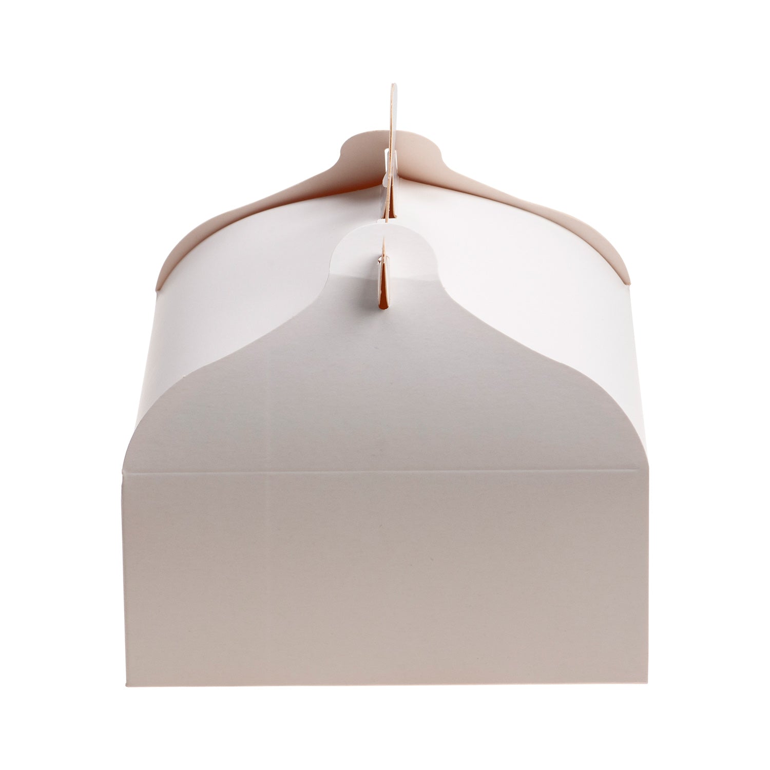 CAJA BLANCA CARTÓN CON ASAS DE PASTELERÍA 16X18X7CM