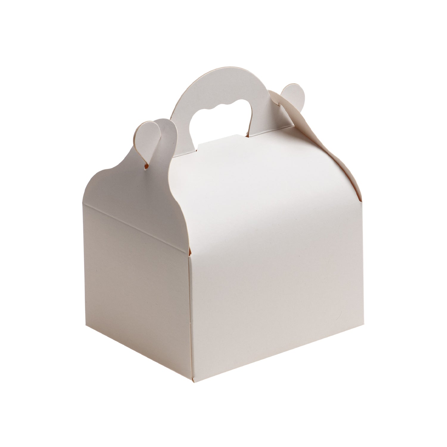 CAJA TARTA BLANCA CARTON CON ASA 10,5X10,5X7cm