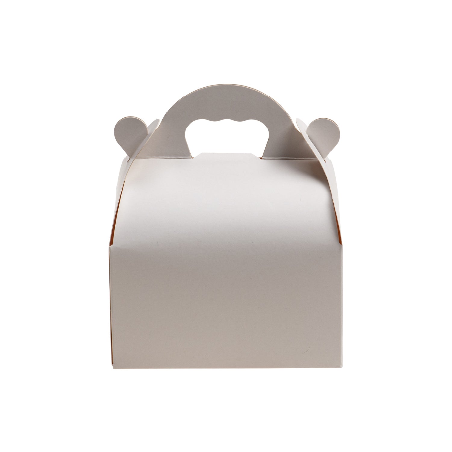CAJA TARTA BLANCA CARTON CON ASA 10,5X10,5X7cm