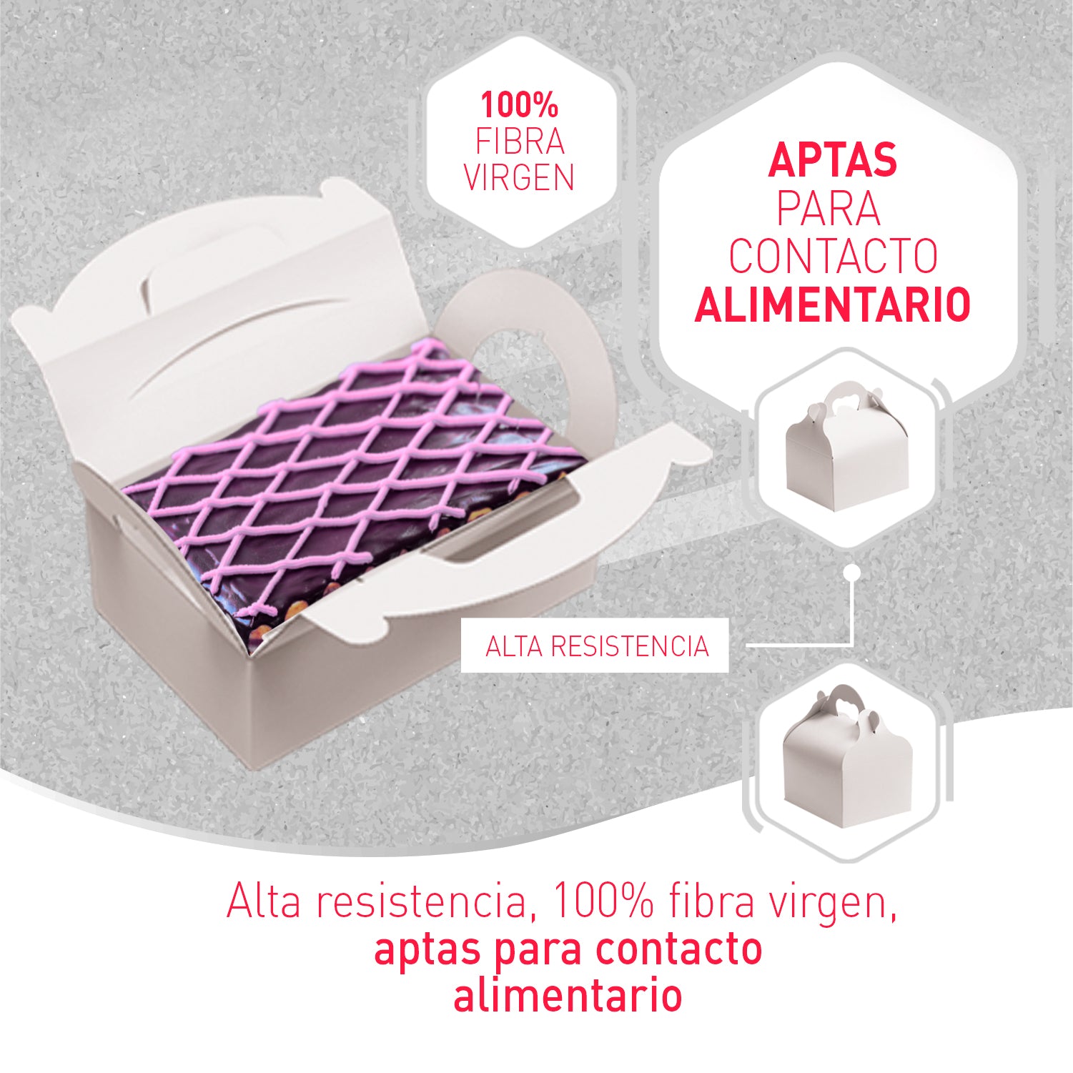 CAJA TARTA BLANCA CARTON CON ASA 17X15,5X7cm