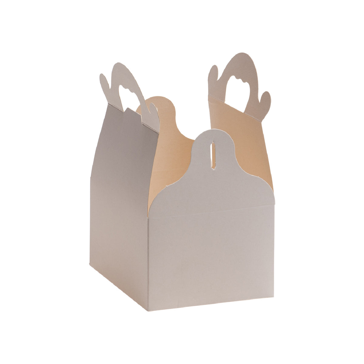 CAJA TARTA BLANCA CARTON CON ASA 18X18X7CM
