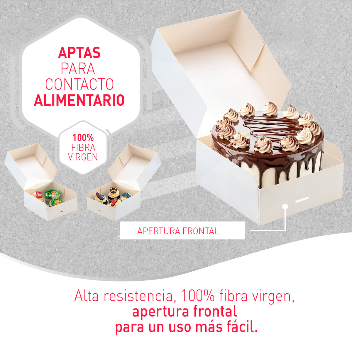 CAJA TARTA BLANCA CARTON 29X29X8CM