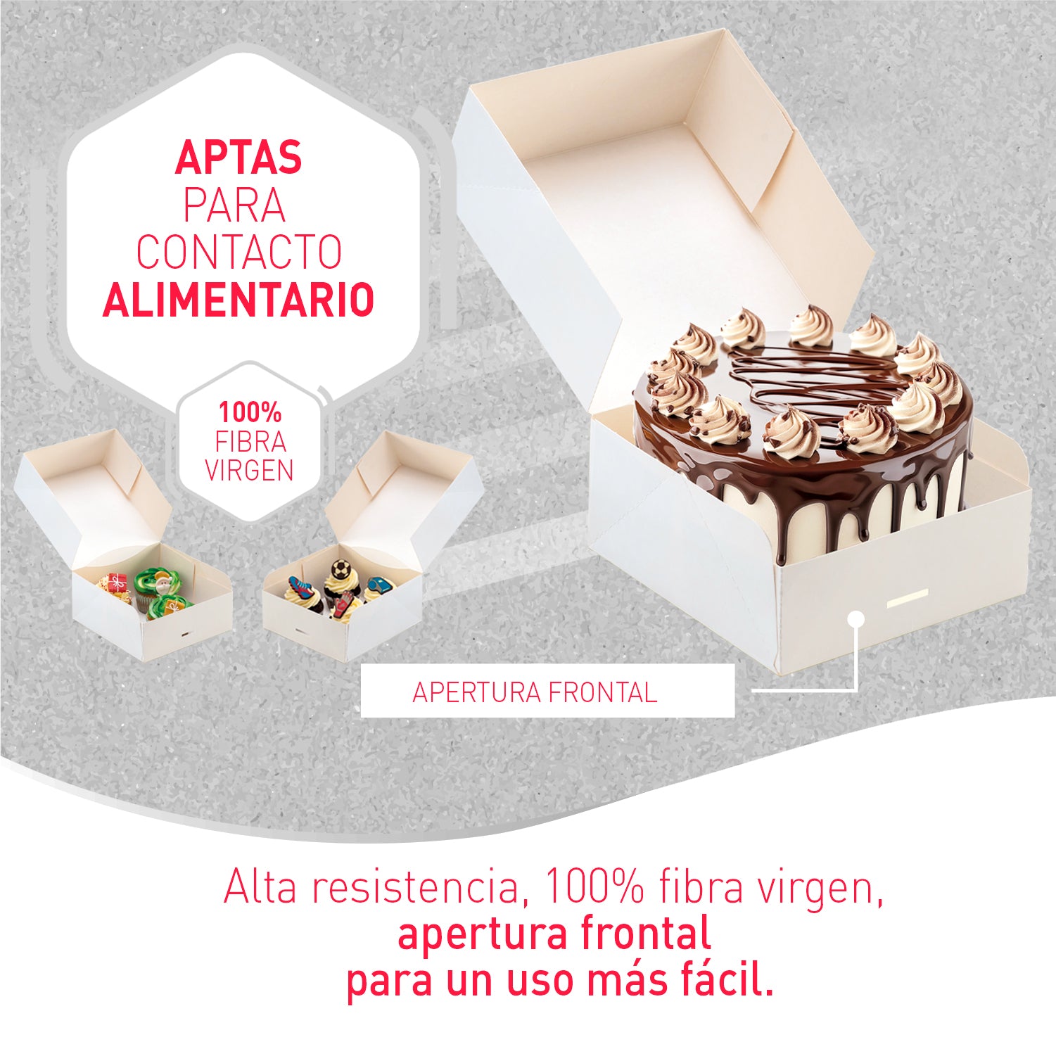 CAJA TARTA BLANCA CARTON 32X32X13 CM