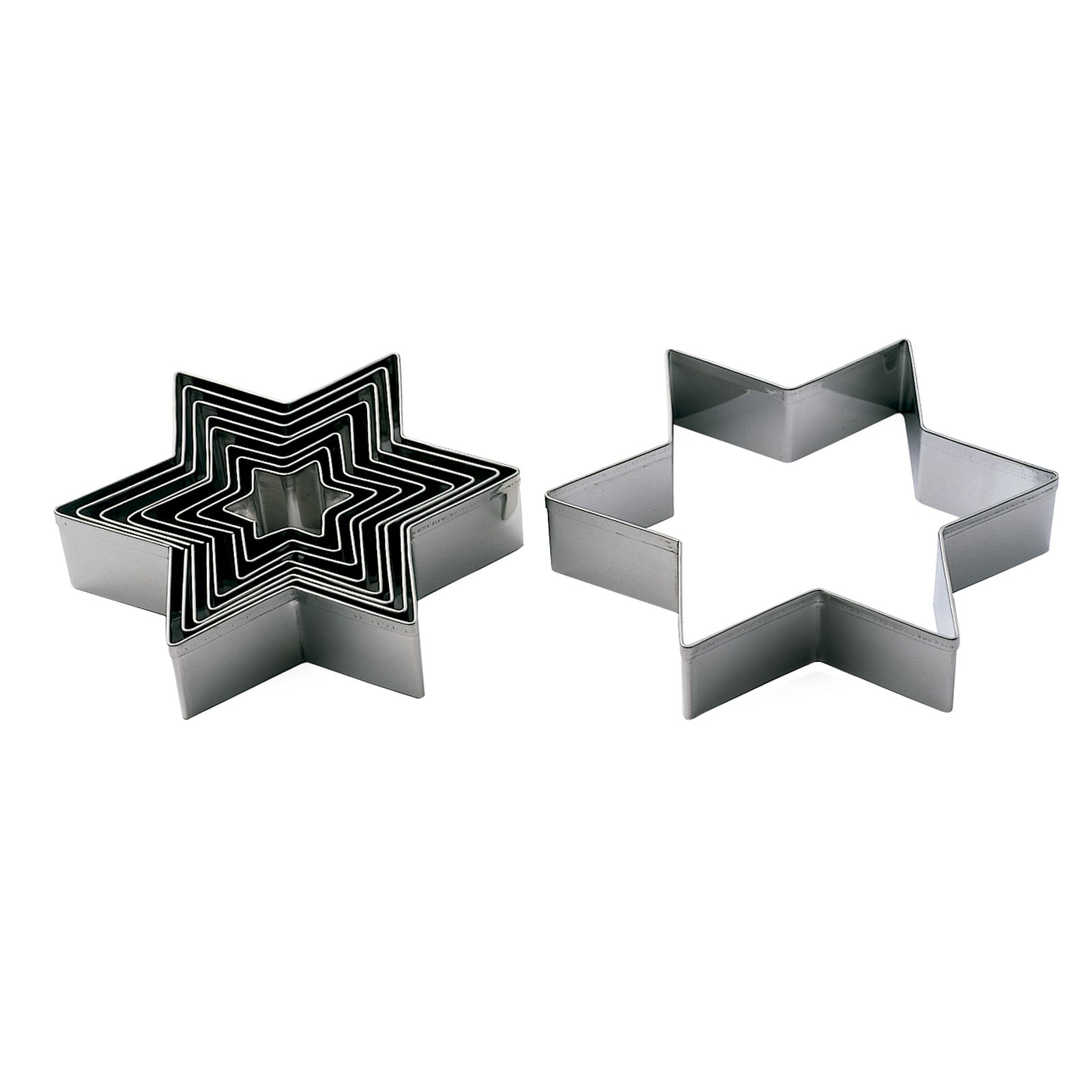 STAINLESS STEEL STAR COOKIE CUTTER SET | 9 ASSORTED PIECES