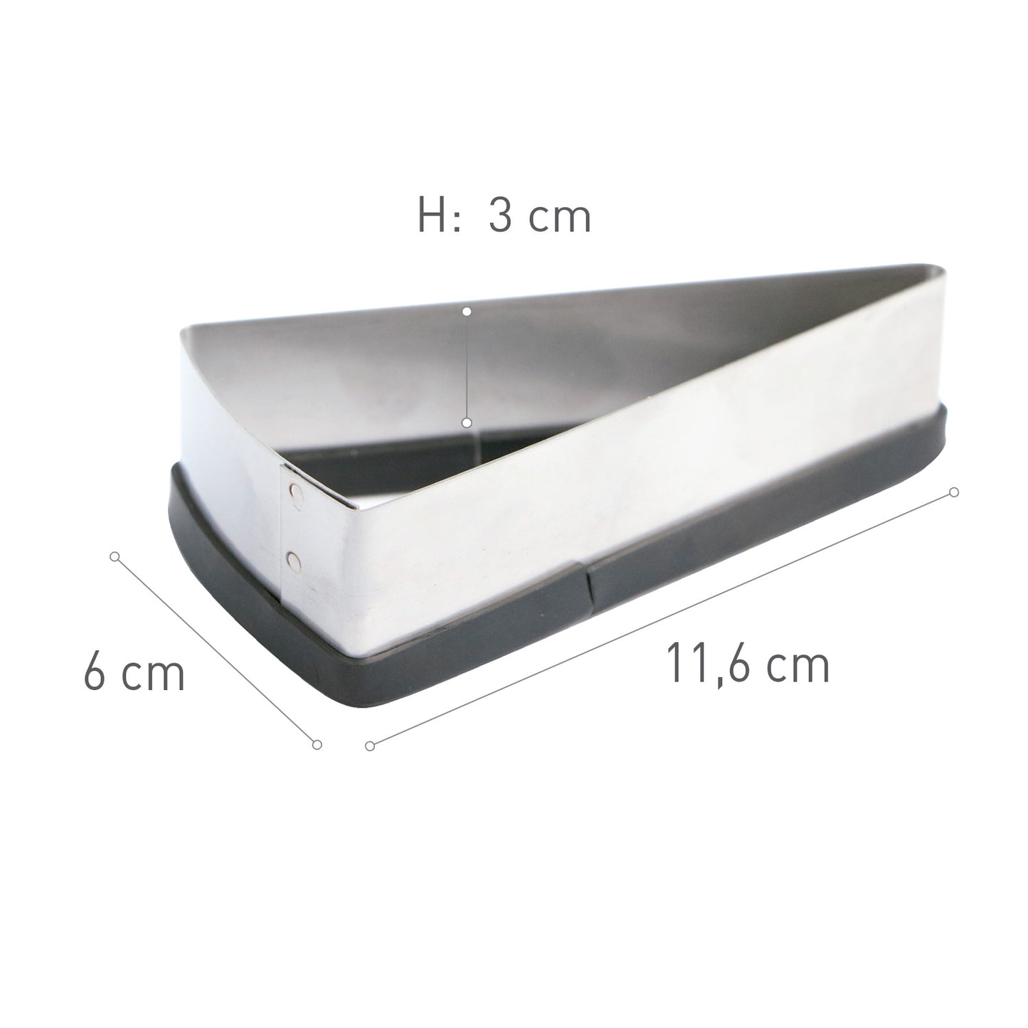 STAINLESS STEEL COOKIE CUTTER SLICE 116.2X60.9X60.9XH30MM