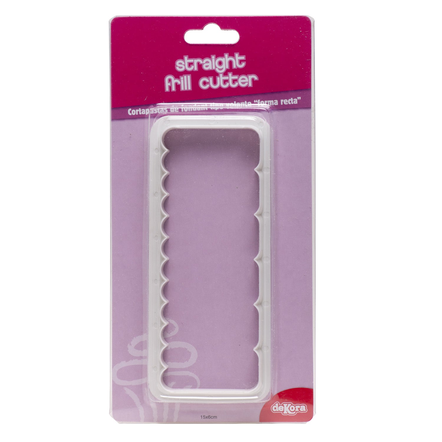 CORTAPASTAS DE FONDANT FORMA VOLANTE RECTO