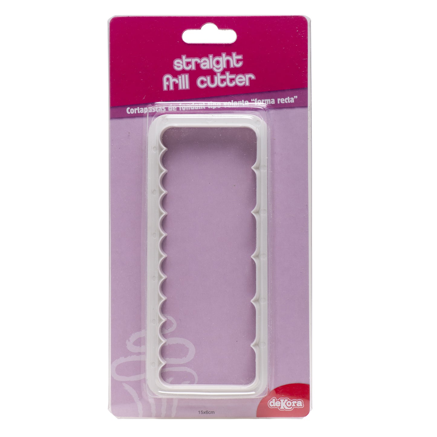 CORTAPASTAS DE FONDANT FORMA VOLANTE RECTO