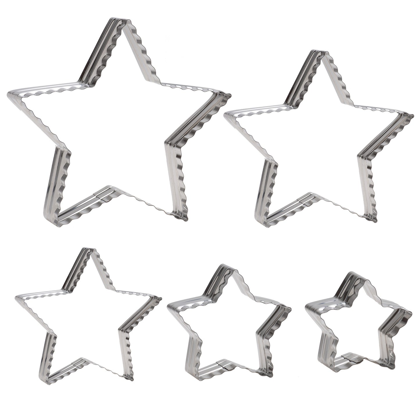 SET CORTAPASTAS ACERO INOX | ESTRELLA 5 MEDIDAS