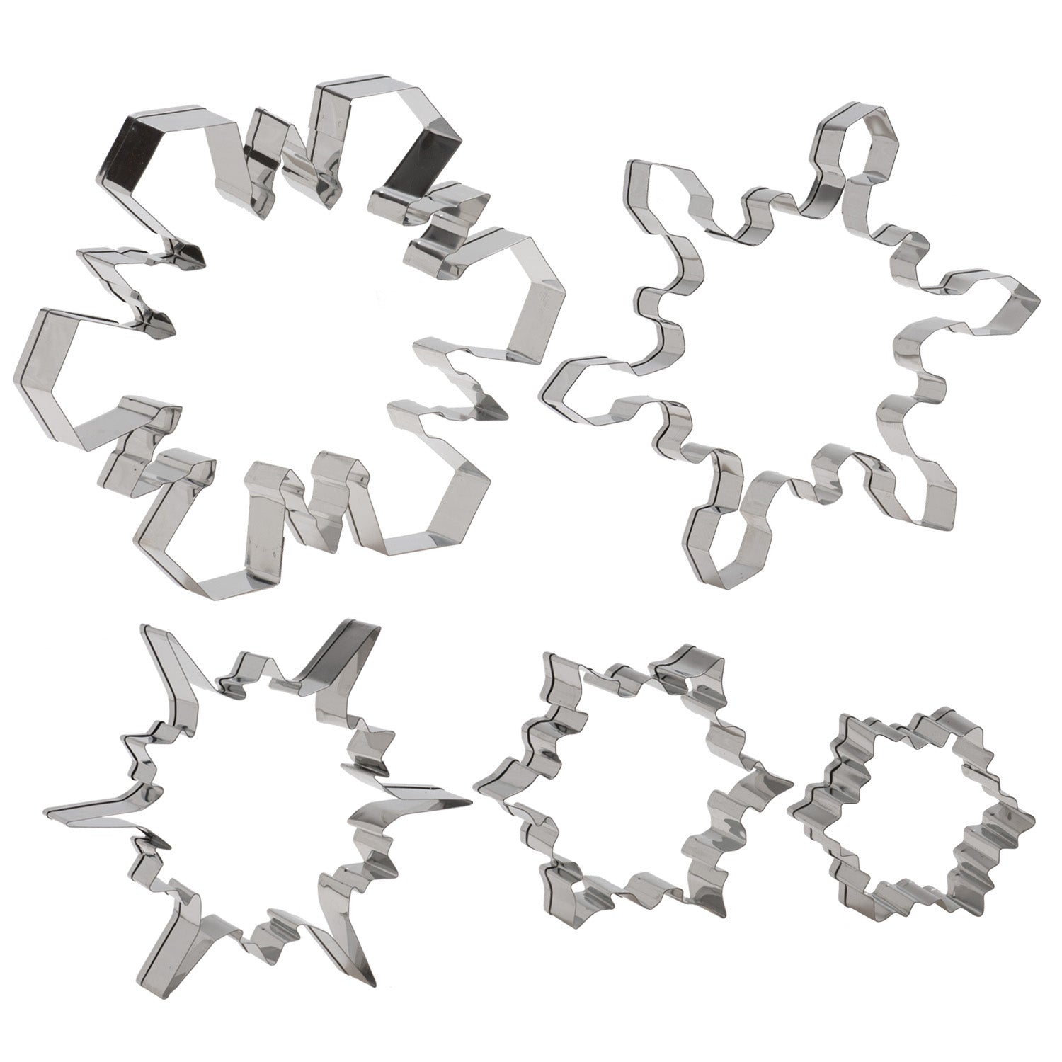 SET CORTAPASTAS ACERO INOX | COPOS DE NIEVE 5 PIEZAS SURTIDA