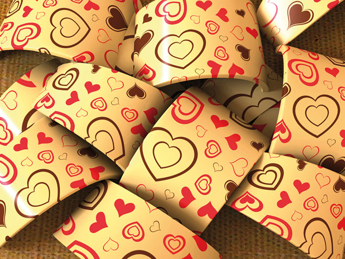 ASSORT. 4 FEUILLES DE SÉRIGRAPHIE S.VALENTIN 30 x 40 cm