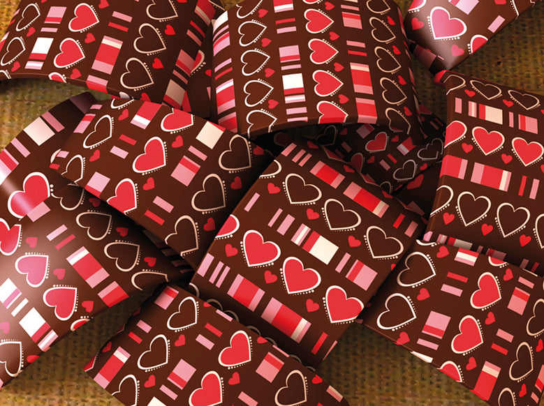 ASSORT. 4 FEUILLES DE SÉRIGRAPHIE S.VALENTIN 30 x 40 cm