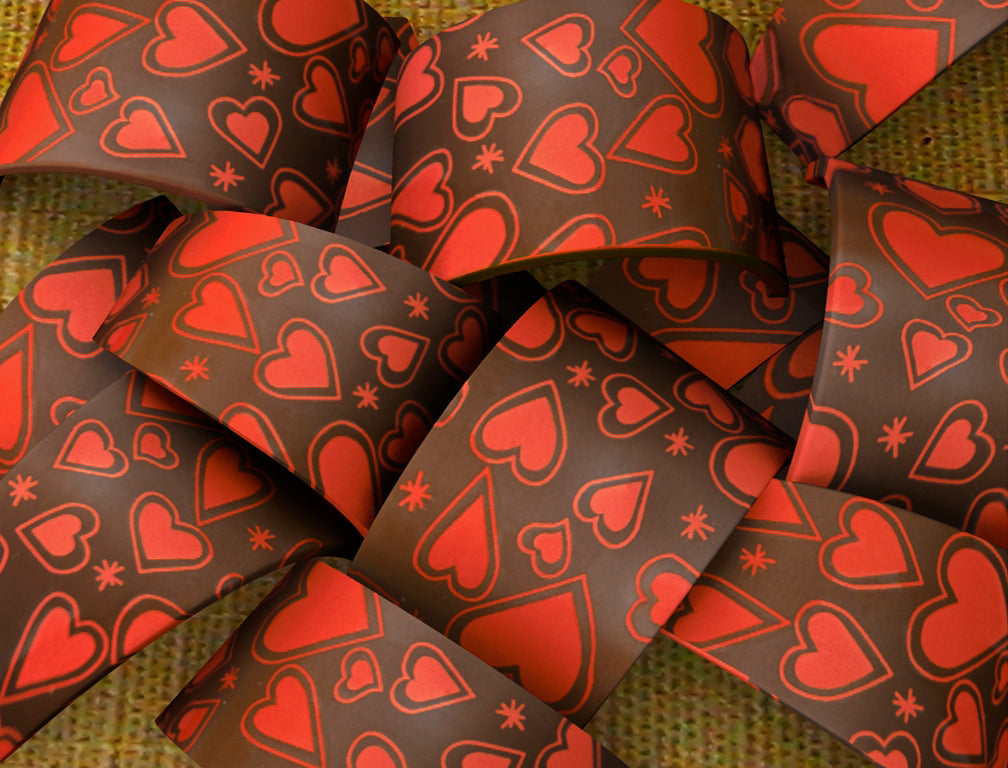 ASSORT. 4 FEUILLES DE SÉRIGRAPHIE S.VALENTIN 30 x 40 cm