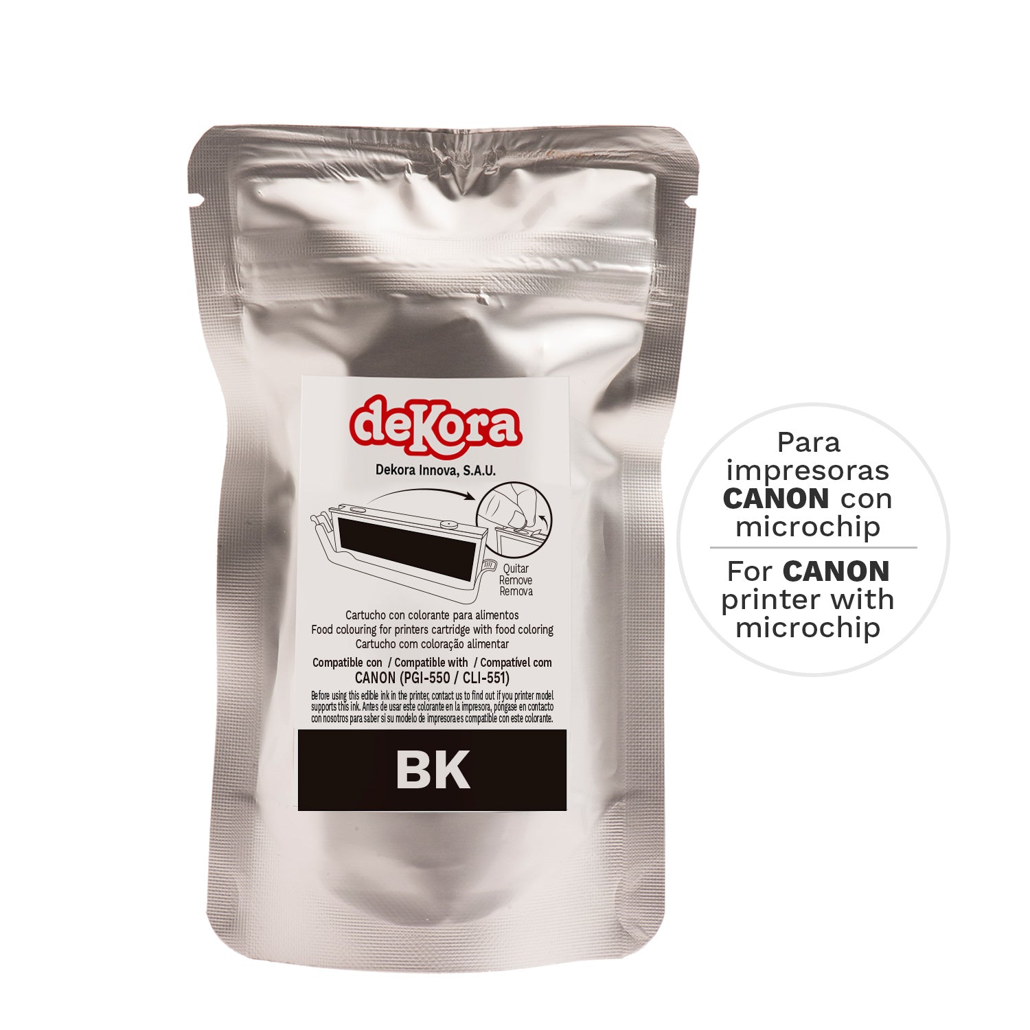CARTOUCHE ENCRE ALIMENTAIRE PGI-550+CLI-551 NOIR
