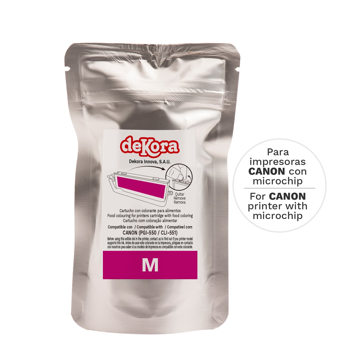 CARTOUCHE ENCRE ALIMENTAIRE PGI-550+CLI-551 MAGENTA