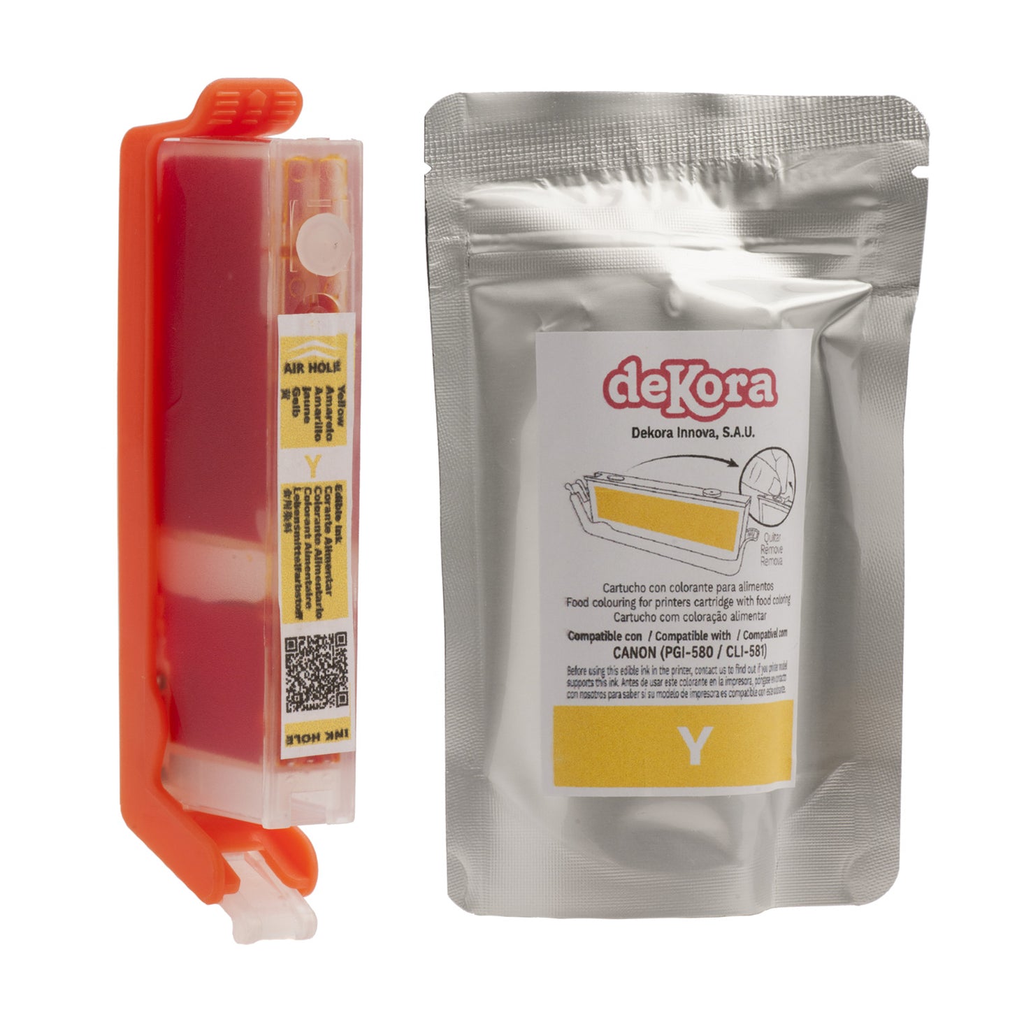 EDIBLE INK CARTRIDGE CANON CLI580 - YELLOW