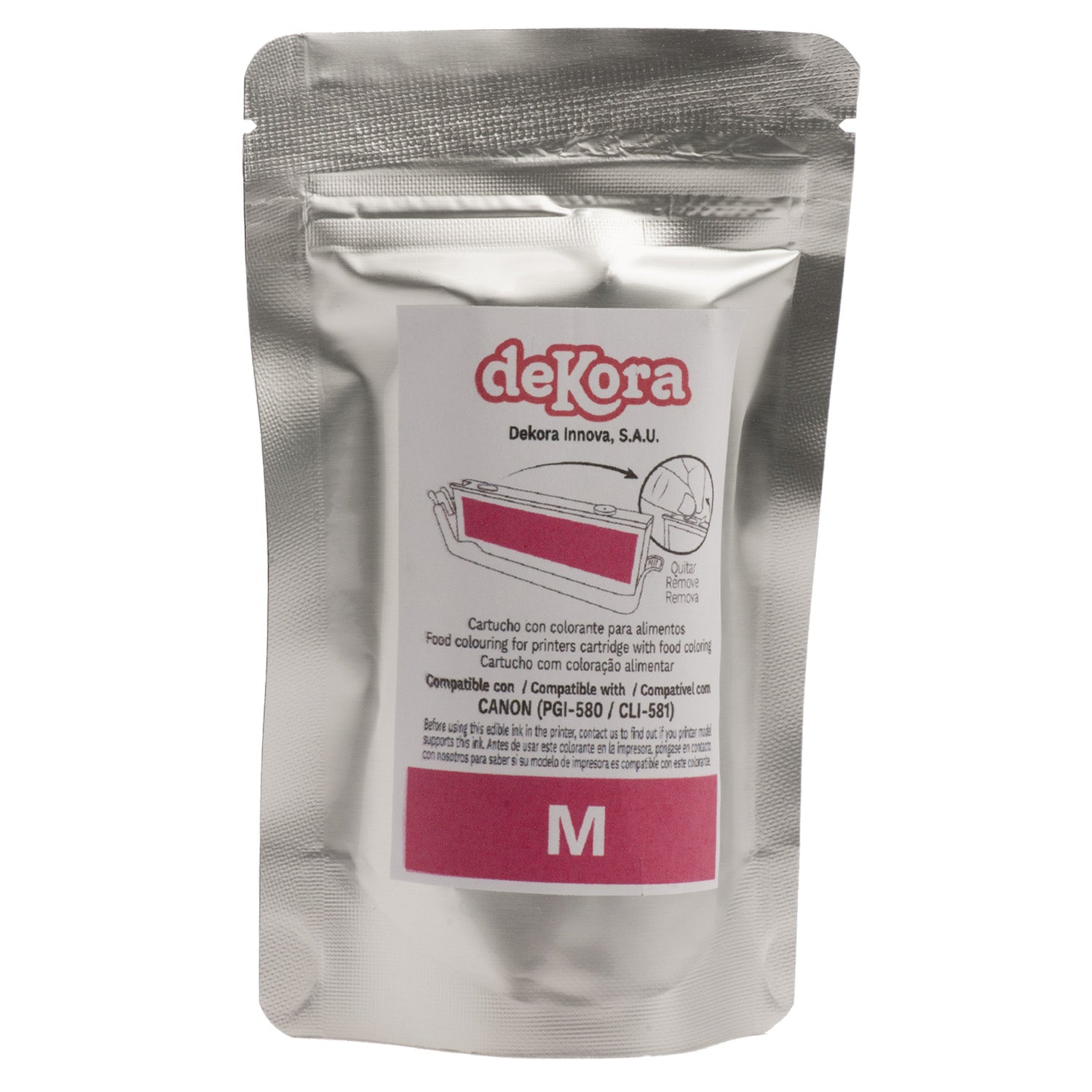 CARTOUCHE D'ENCRE COMESTIBLE MAGENTA POUR CANON PGI580