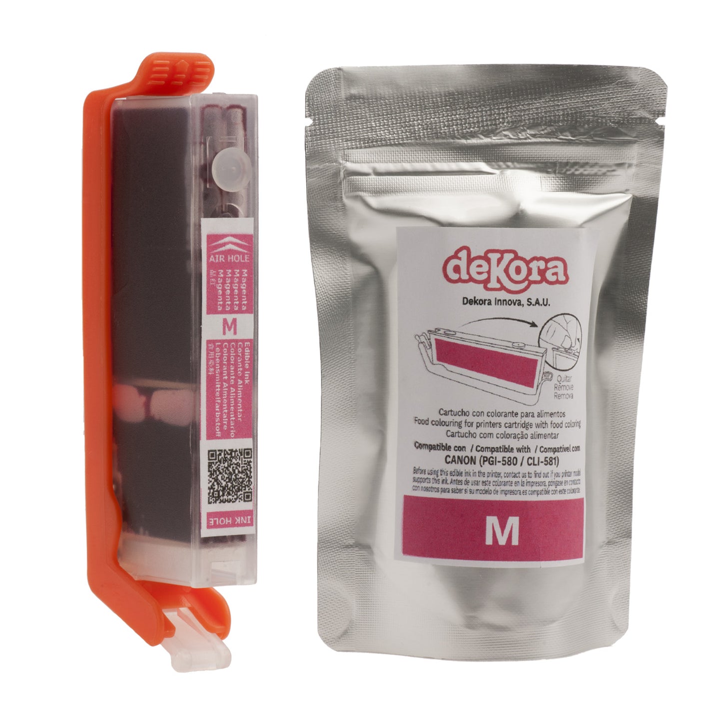 CARTOUCHE D'ENCRE COMESTIBLE MAGENTA POUR CANON PGI580