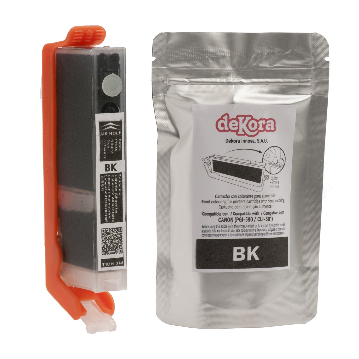 BLACK EDIBLE INK CARTRIDGE FOR CANON PGI580