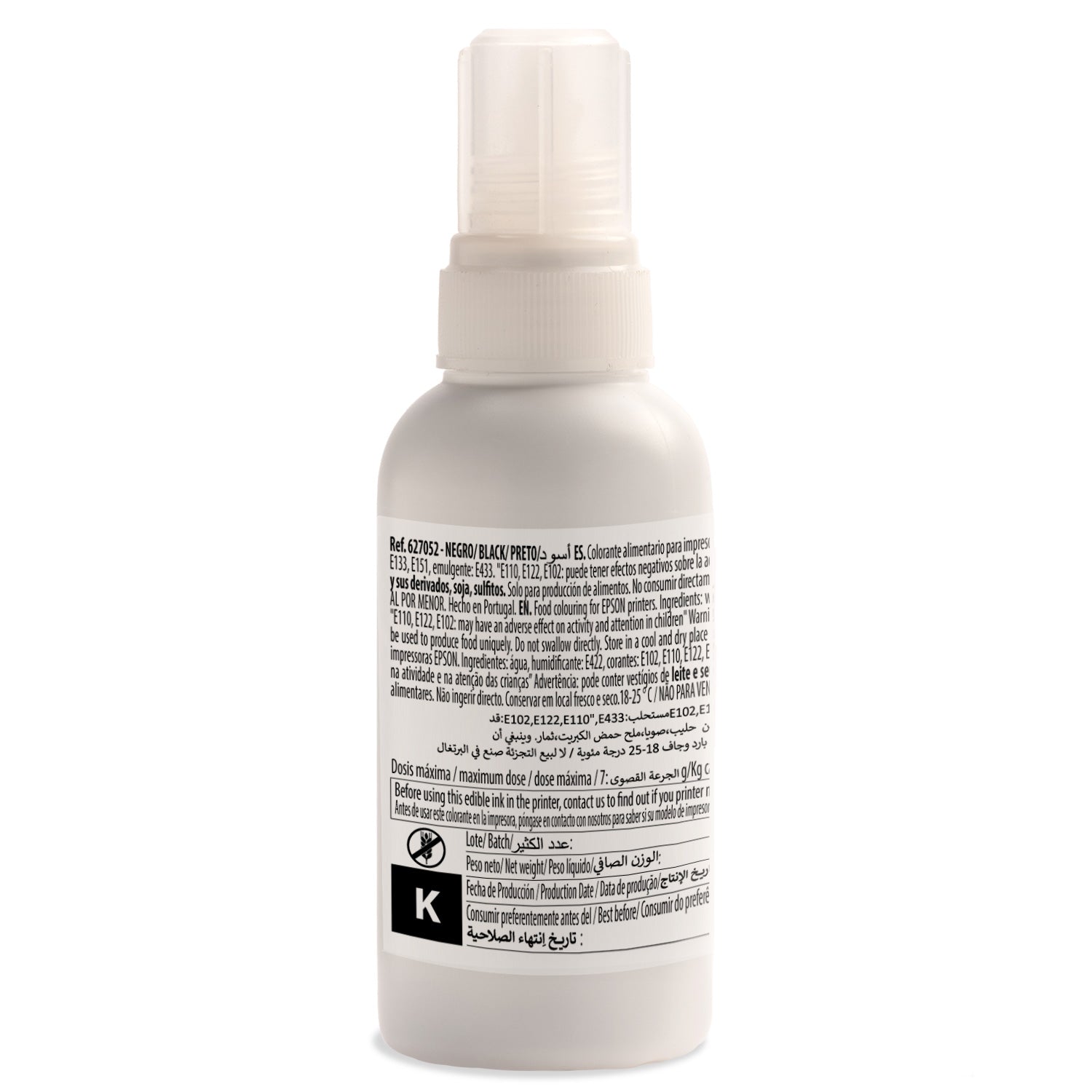 BOUTEILLE D'ENCRE NOIR COMPATIBLE EPSON EKOTANK 100CC
