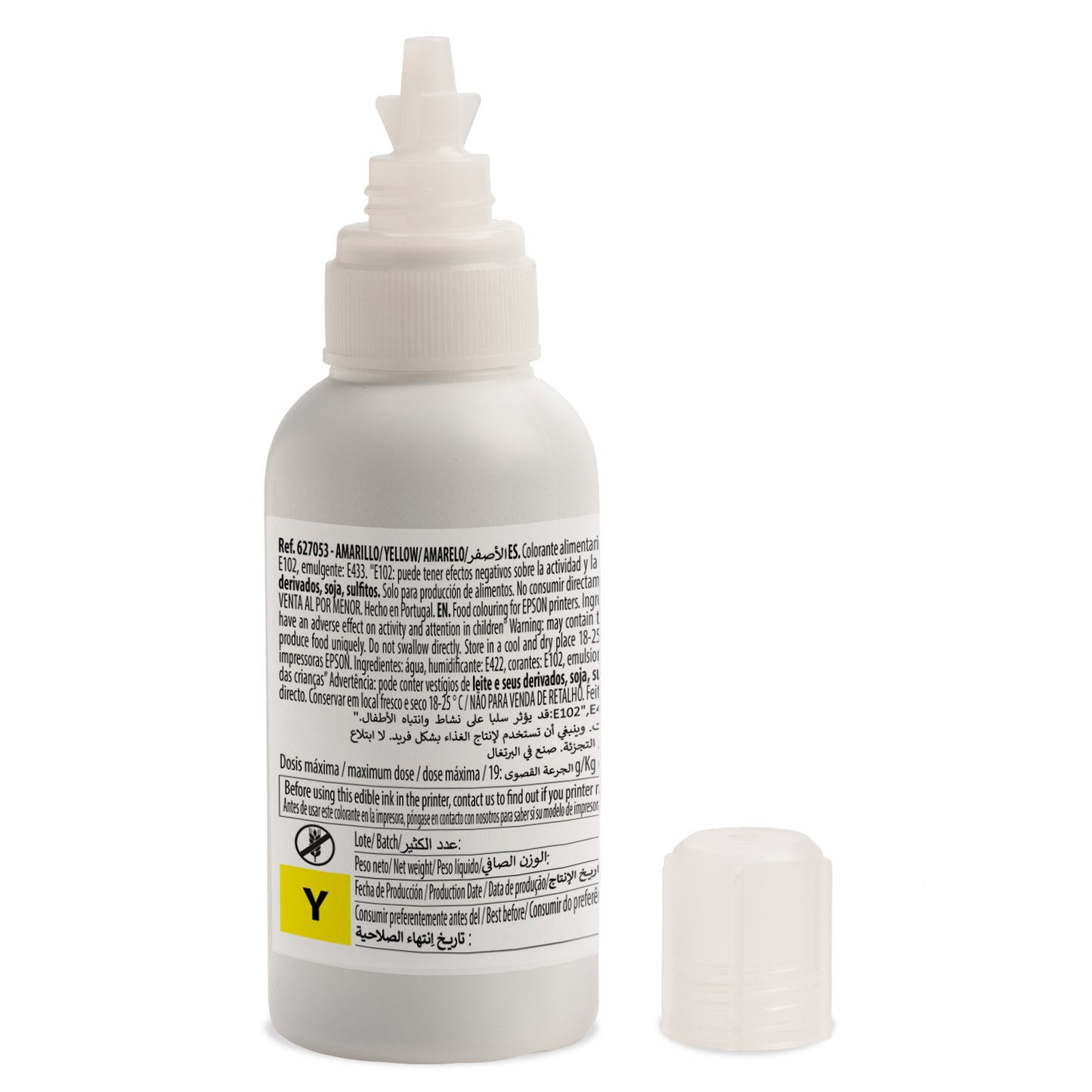 BOUTEILLE D'ENCRE JAUNE COMPATIBLE EPSON EKOTANK 100CC